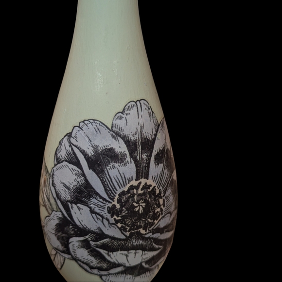 Set of wood painted candle holders Romantic Cottage Core Rustic - Picture 2 of 3